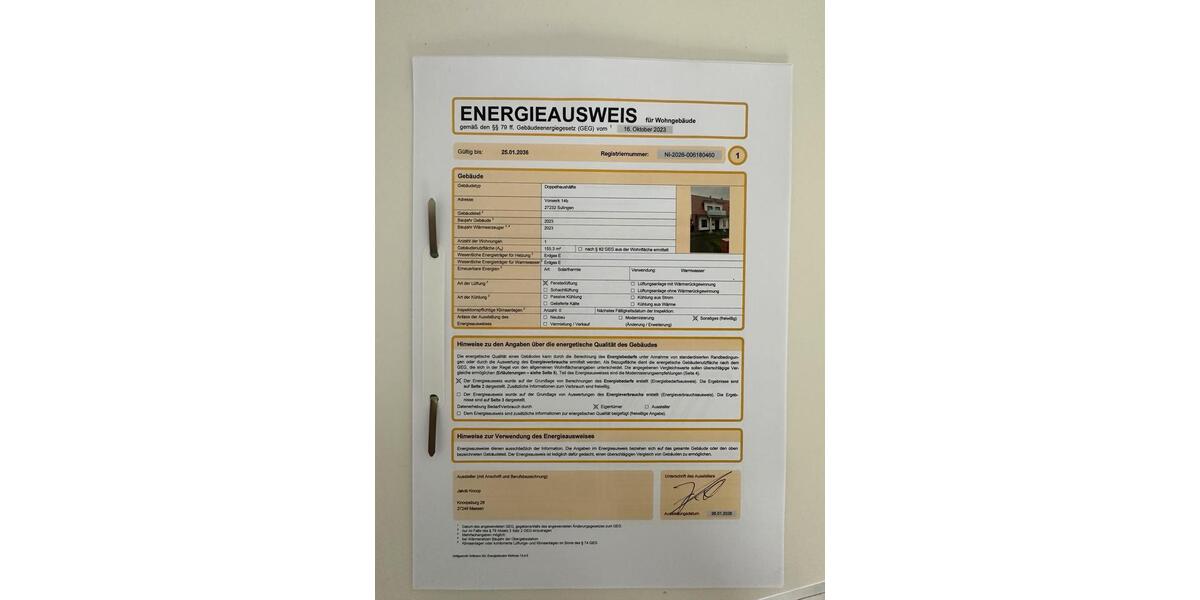 Doppelhaushälfte Sulingen - 4.5 Zimmer, 115 m&sup2;, 309.000&euro; | Angebot:25321734