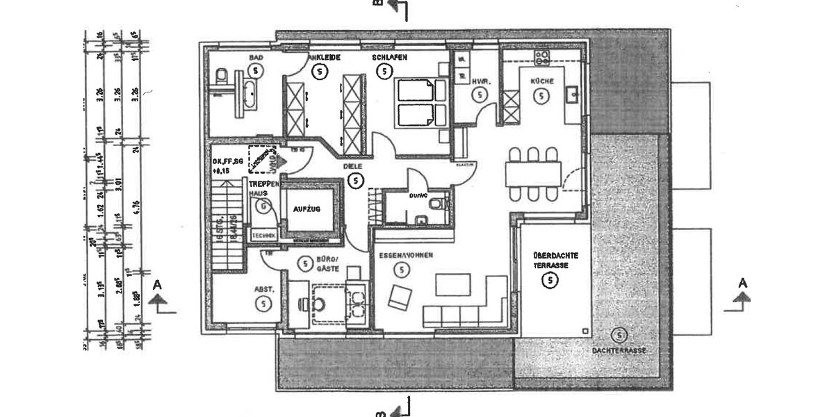Modernes Penthouse mit Dachterrasse in Osnabrück – 129 m² Wohnkomfort 3 zimmer