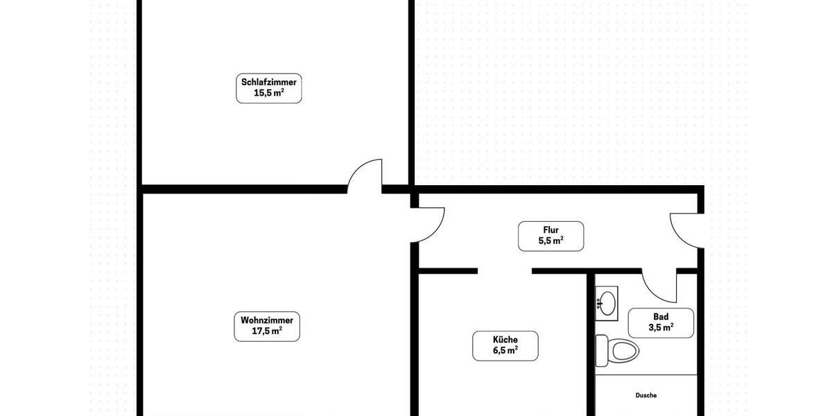 Hochparterre Bobritzsch-Hilbersdorf Hilbersdorf - 2 Zimmer, 55 m&sup2;, 60.000&euro; | Angebot:24878742