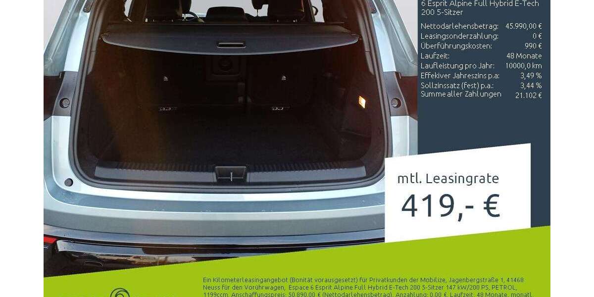 Renault Espace 4.900 km 43.880 &euro; Stuhr 28816