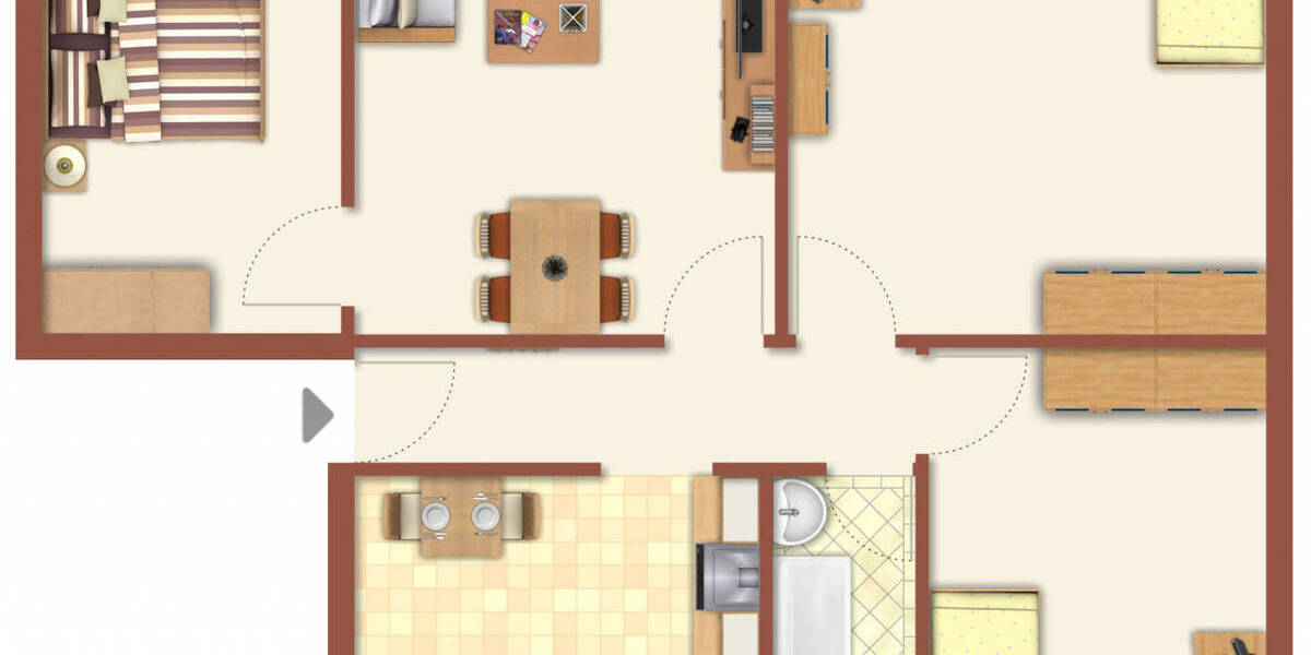 Etagenwohnung Bad Dürrenberg - 4 Zimmer, 69 m&sup2;, 440&euro; | Angebot:26358589