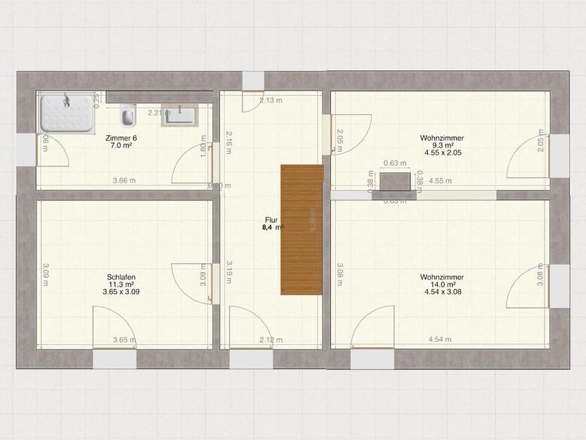 Freistehendes Einfamilienhaus mit Garten Garage + Stellplätzen zimmer