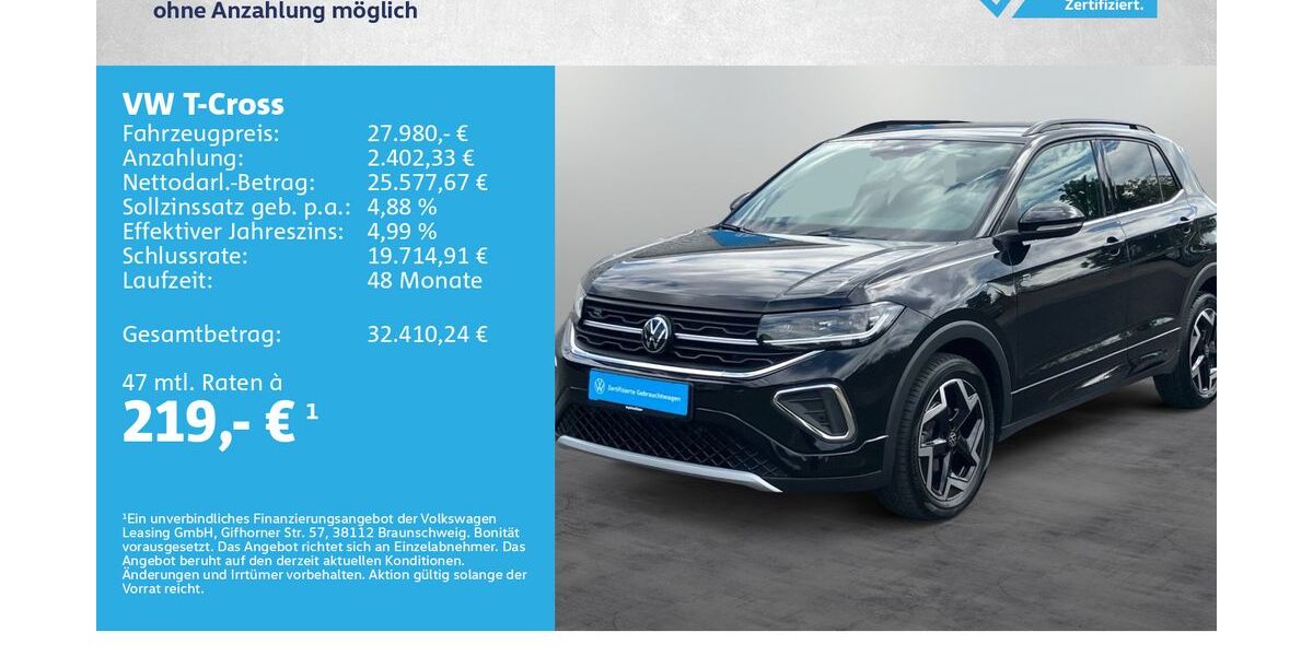 VW T-Cross 21.500 km 27.980 &euro; Kitzingen 97318