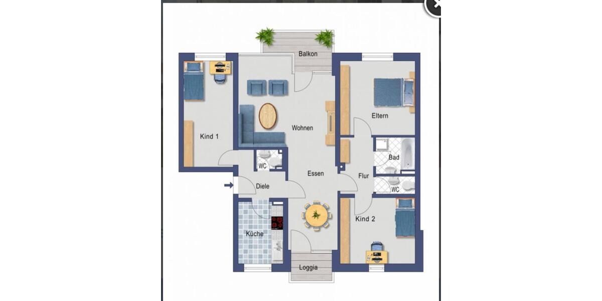 Etagenwohnung Reinbek - 4 Zimmer, 99 m&sup2;, 1.385&euro; | Angebot:25517245