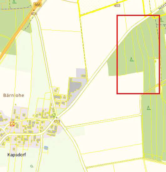 Grundstück in Kammerstein 54.500 € 10840 m² zimmer