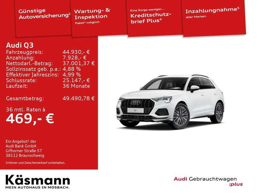 Audi Q3 13.500 km 44.930 € Mosbach 74821