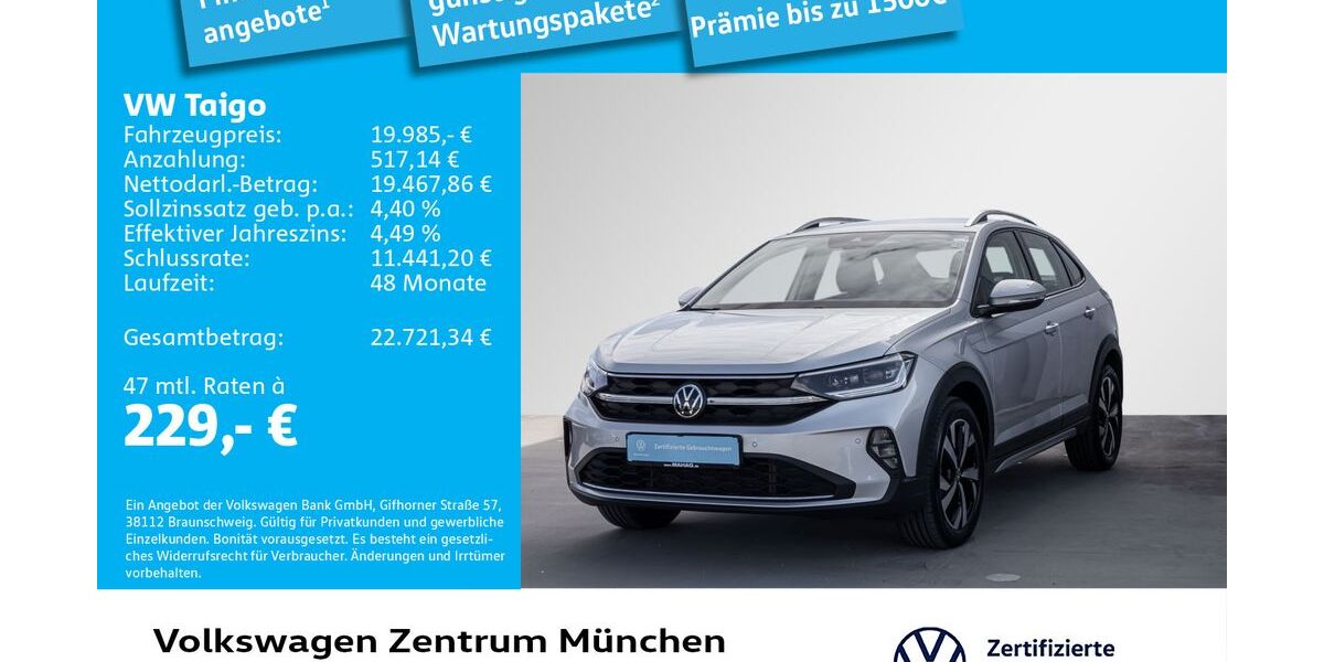 VW Taigo 70.394 km 19.198 &euro; München 80687