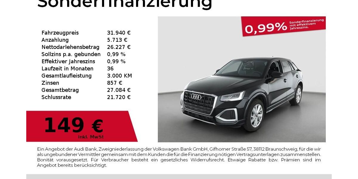 Audi Q2 10.377 km 31.940 &euro; Magdeburg 39126