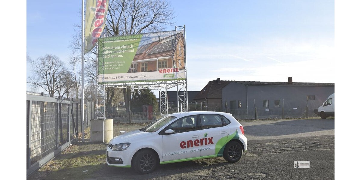 Gewerbefläche TOP-Lage an der B6 2 Hallen mit je ca. 600 m² 1 Halle mit ca. 150 m² + Büro 300 m² - Gewerbeobjekt Weyhe | Angebot:25181992