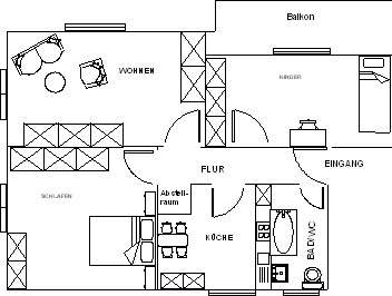 Etagenwohnung Flossenbürg - 3 Zimmer, 71 m&sup2;, 315&euro; | Angebot:26890539