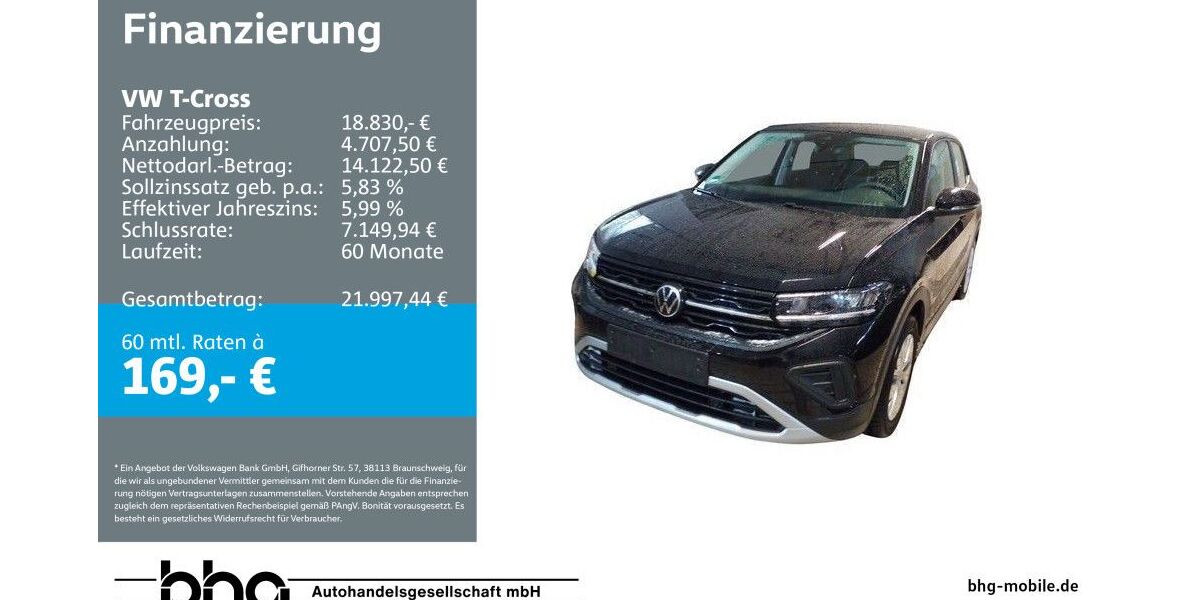 VW T-Cross 5.303 km 18.830 &euro; Balingen 72336