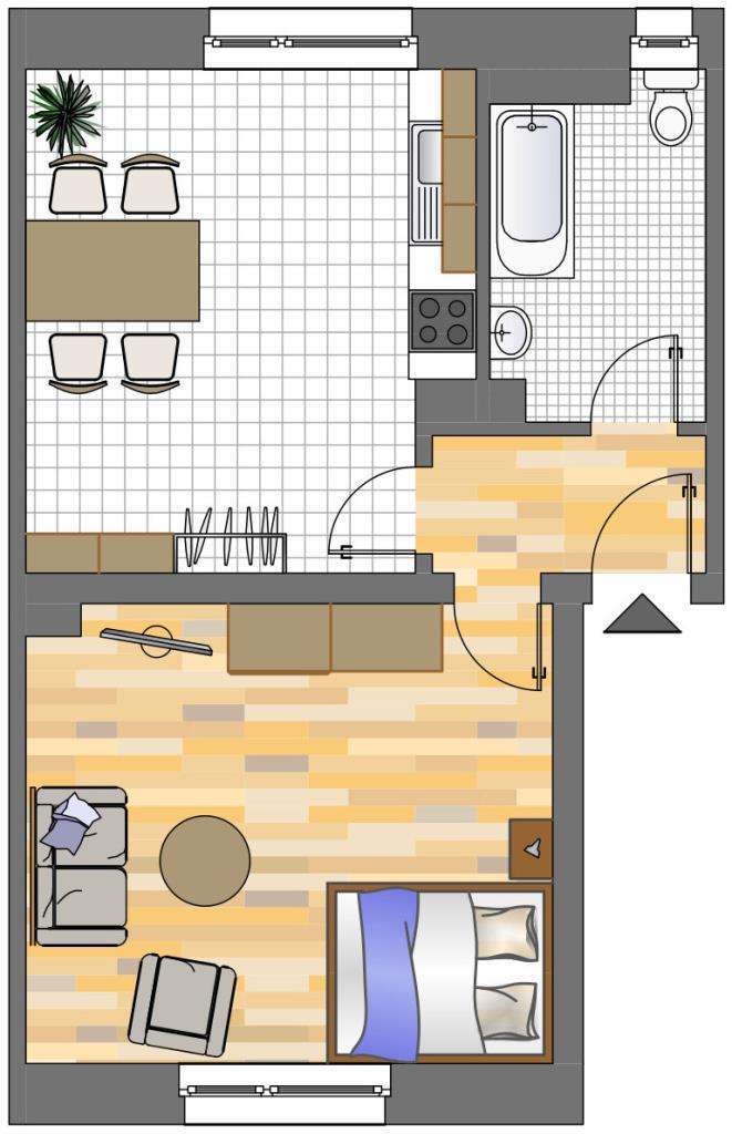 Wohnung zum Mieten in Dortmund 177,85 € 46.13 m² 1 zimmer