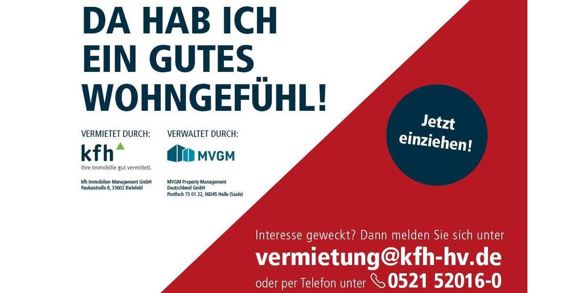 Etagenwohnung Oerlinghausen - 3 Zimmer, 74 m&sup2;, 550&euro; | Angebot:25795075