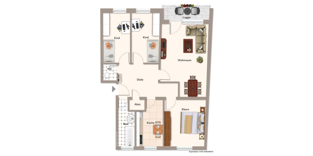 Etagenwohnung Lotte - 4 Zimmer, 83 m&sup2;, 148.500&euro; | Angebot:27000611