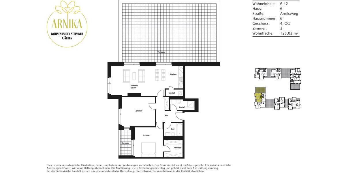 Dachgeschoßwohnung Wolfsburg Almke - 3 Zimmer, 125 m&sup2;, 1.440&euro; | Angebot:24980844