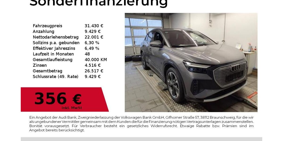Audi Q4 e-tron 29.700 km 31.430 &euro; Nürnberg 90411