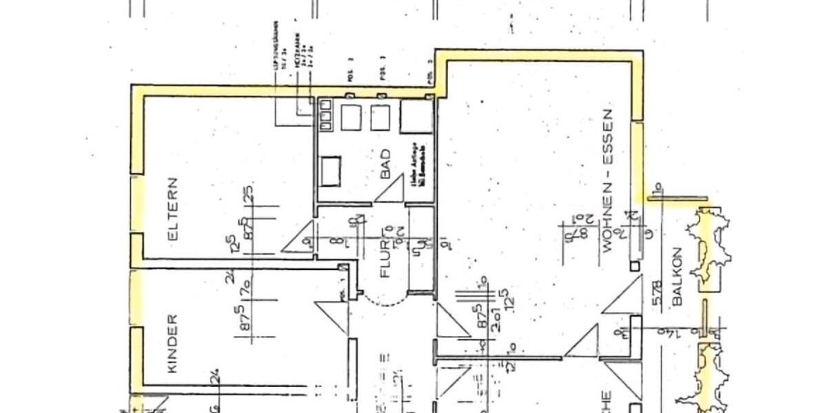 Etagenwohnung Heusweiler - 3 Zimmer, 95 m&sup2;, 149.000&euro; | Angebot:26444177