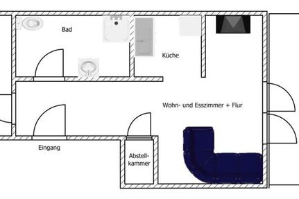 Nachmieter tolle 2 RaumWohnung + Terrasse & Einbauküche im Grünen