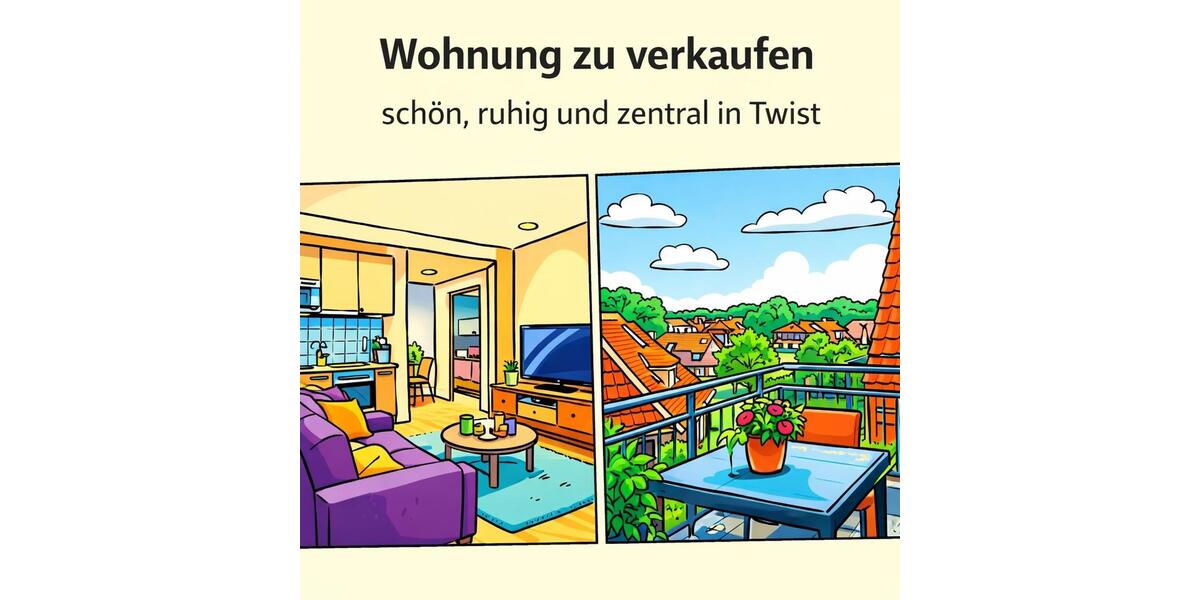 Wohnung zu Verkauf - schön, ruhig und zentral in Twist 2 zimmer