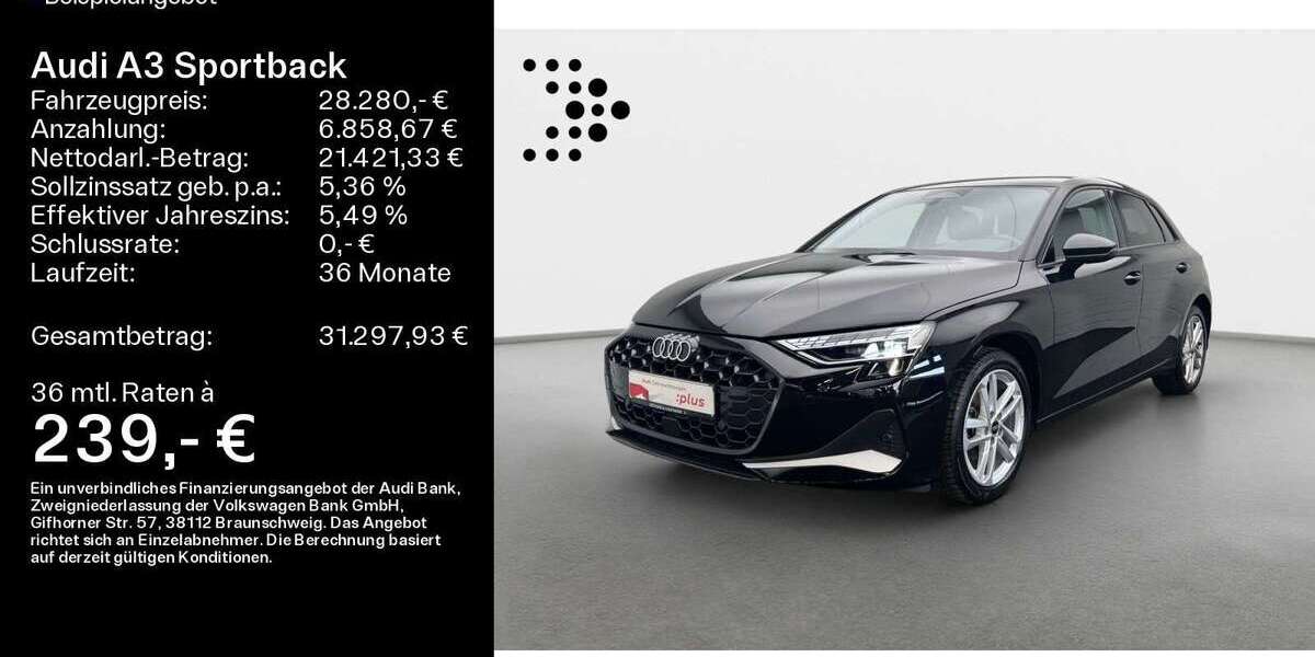 Audi A3 27.211 km 28.280 &euro; Hofheim 65719