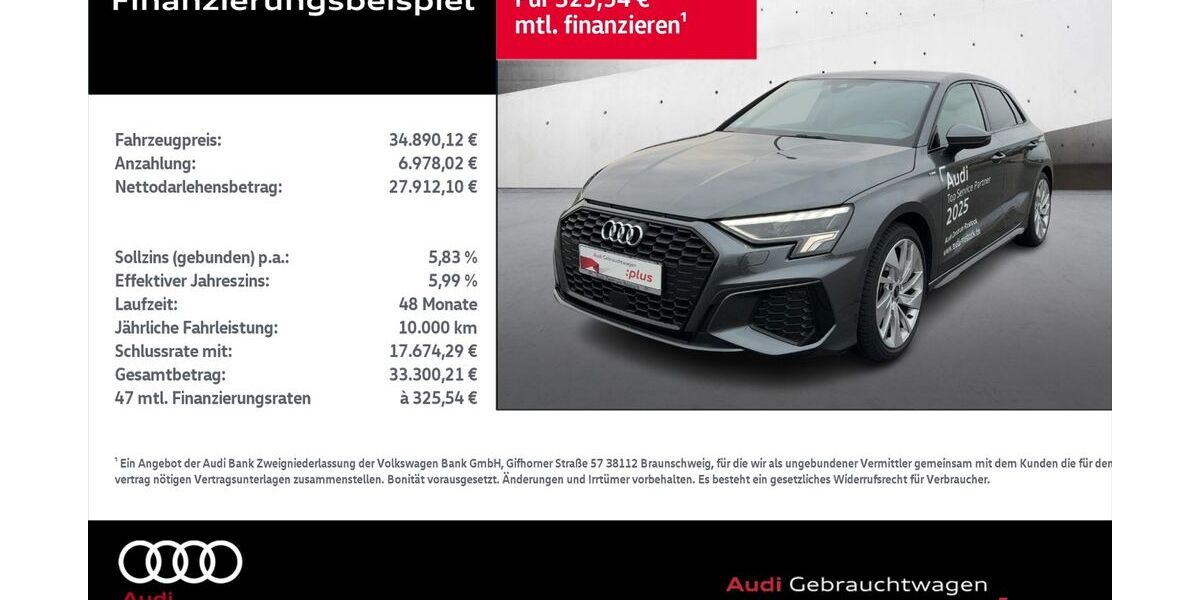 Audi A3 26.038 km 34.890 € Rostock 18059