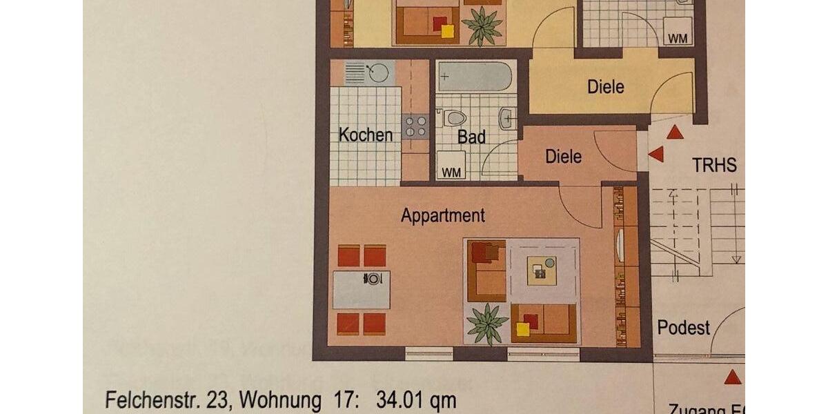 Etagenwohnung Meckenbeuren - 1 Zimmer, 34 m&sup2;, 132.800&euro; | Angebot:24774904
