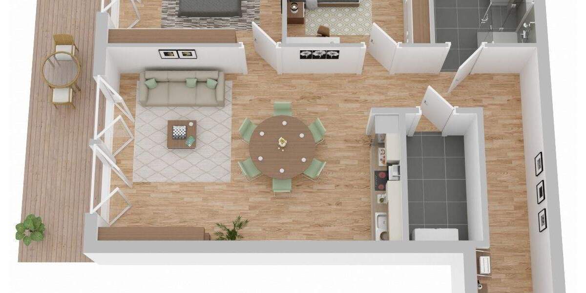 Terrassenwohnung Achim Uesen - 3 Zimmer, 97 m&sup2;, 349.000&euro; | Angebot:25338798