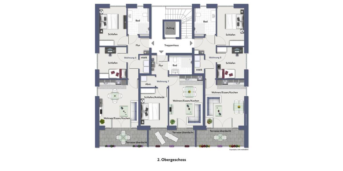 Etagenwohnung Ibbenbüren Stadt - 3 Zimmer, 69 m&sup2;, 897&euro; | Angebot:26862559