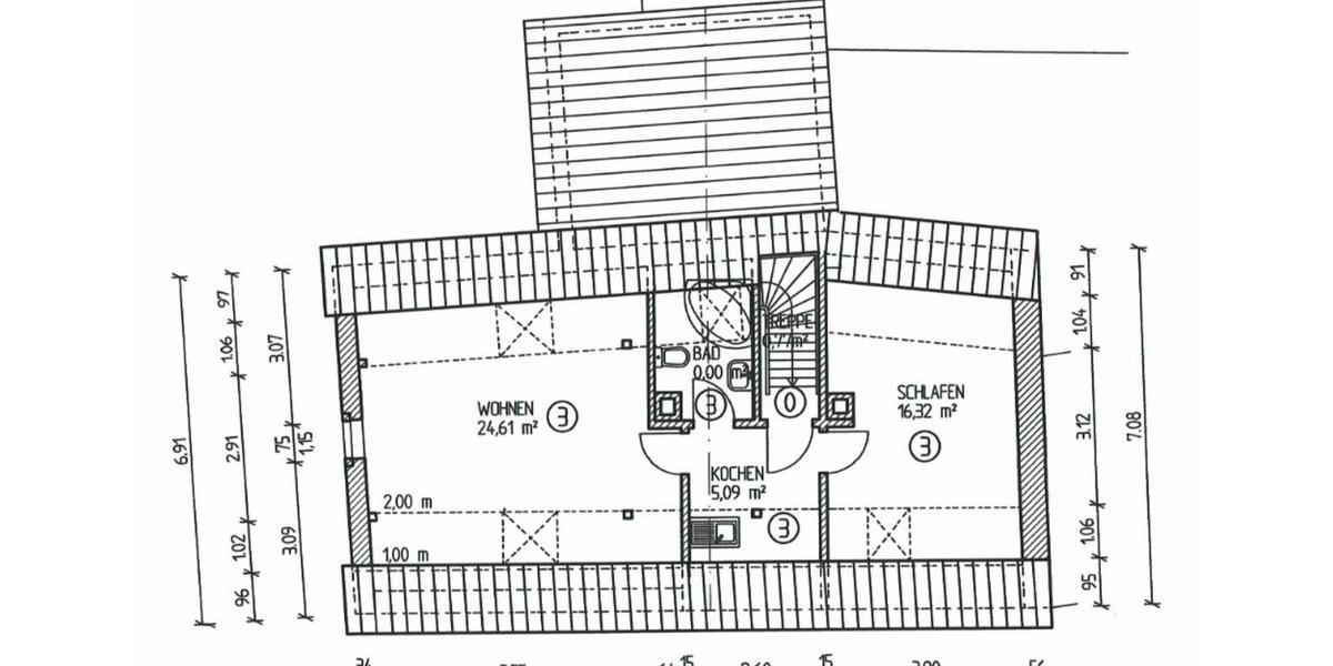 Schöne Wohnung im DG eines MFH zu verkaufen 2 zimmer