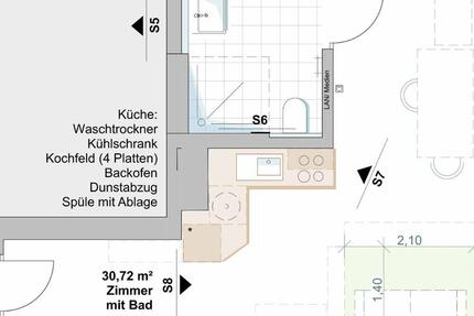 Wohnung Arberg - 1 Zimmer, 31 m&sup2;, 750&euro; | Angebot:25281072
