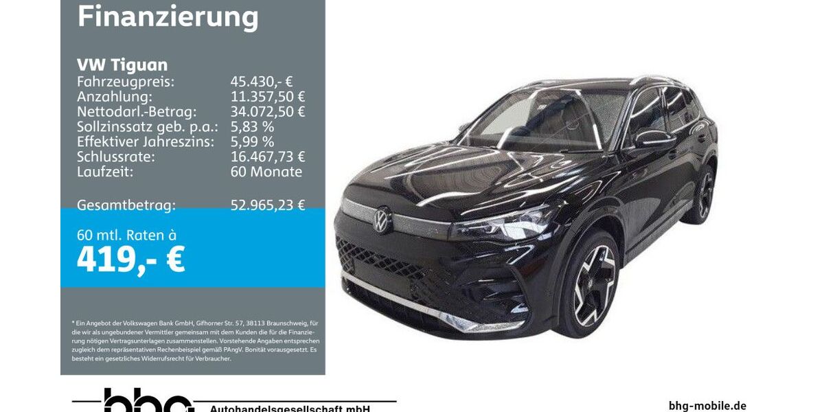 VW Tiguan 15.619 km 45.430 &euro; Kehl 77694