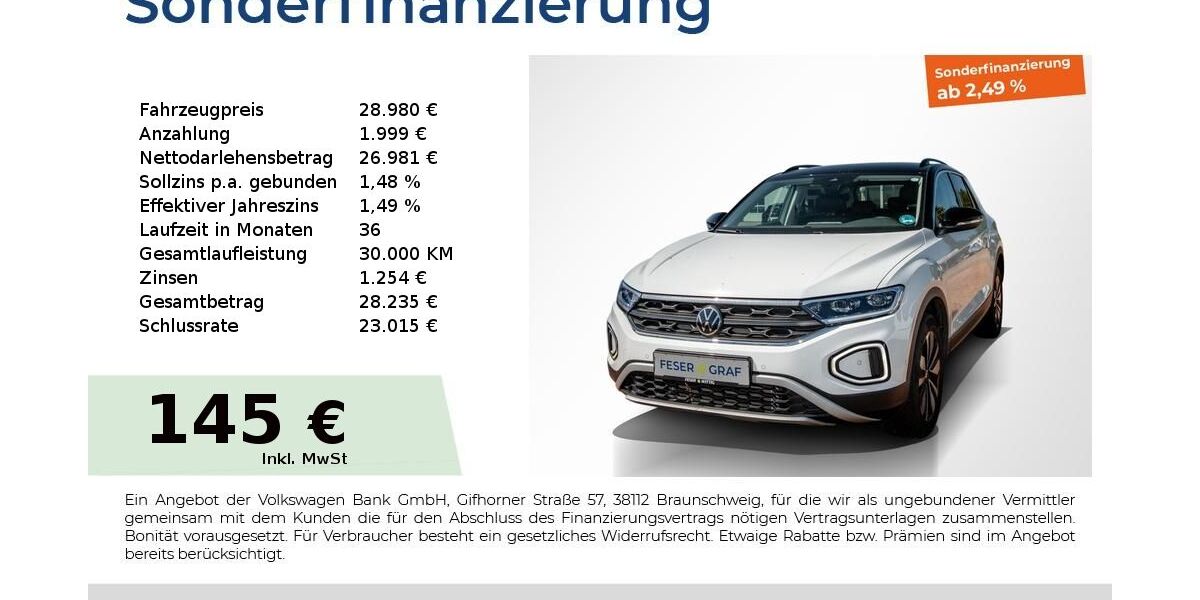 VW T-Roc 18.582 km 28.980 &euro; Bernburg 06406