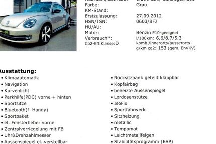 VW Beetle 113.000 km 9.400 &euro; Nürnberg 90459