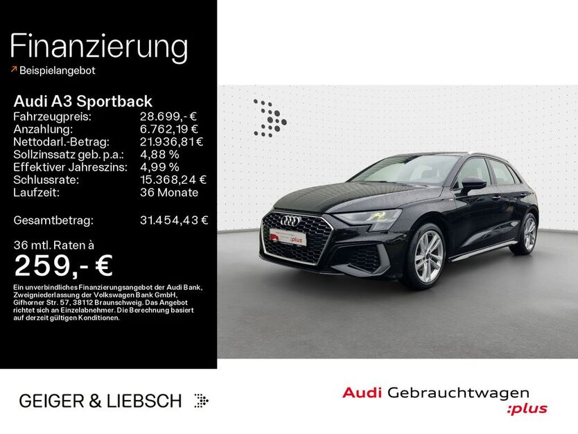 Audi A3 41.600 km 28.699 € Linsengericht 63589