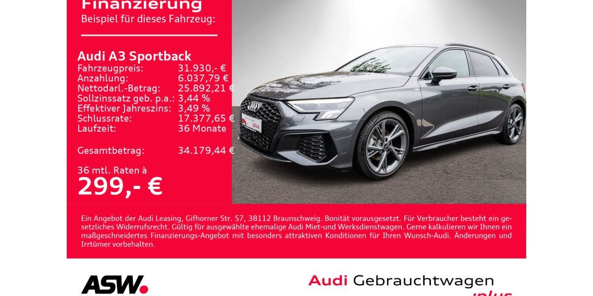 Audi A3 18.300 km 31.930 &euro; Heilbronn 74074