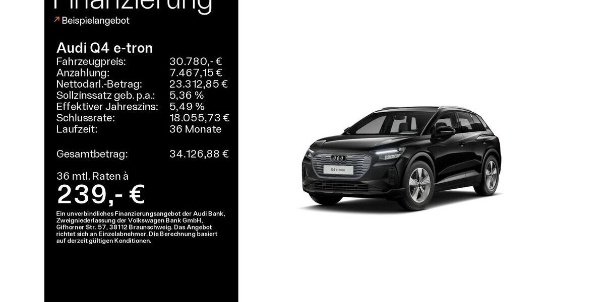 Audi Q4 e-tron 38.700 km 30.780 &euro; Ebern 96106
