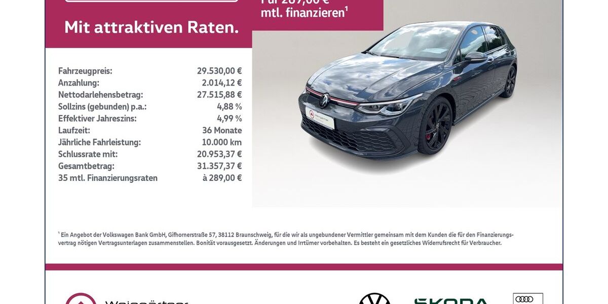 VW Golf 37.600 km 27.170 &euro; Miesbach 83714