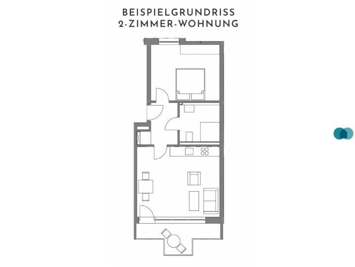Etagenwohnung Bremen Handelshäfen - 2 Zimmer, 51 m&sup2;, 794&euro; | Angebot:25996312