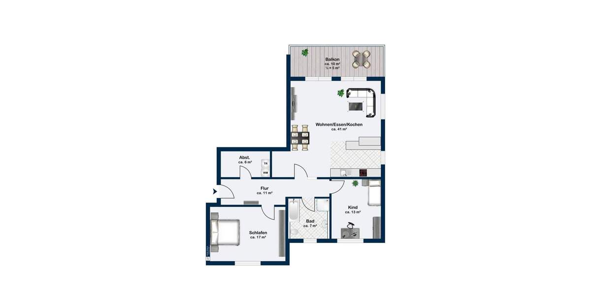 Etagenwohnung Weyhe Erichshof - 3 Zimmer, 99 m&sup2;, 349.000&euro; | Angebot:25671338