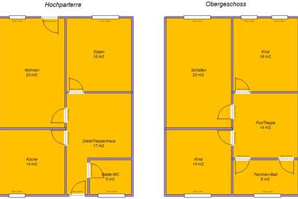 Reihen-End-Haus, 2 Vollgeschosse, Vorgarten, Hof, PVA vorbereitet 6 zimmer