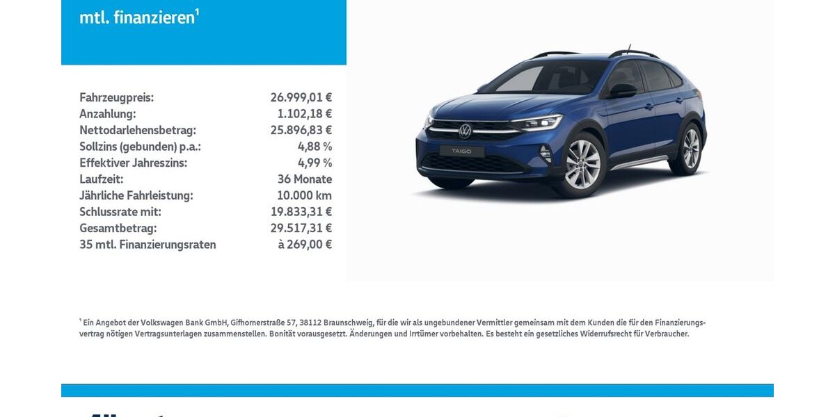 VW Taigo 14.500 km 26.999 &euro; Mühlhausen/Thüringen 99974