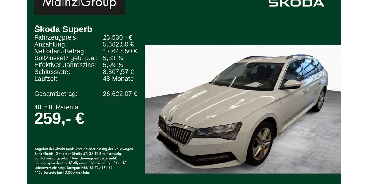Skoda Superb 128.576 km 23.530 &euro; Feldkirchen/Westerham 83620