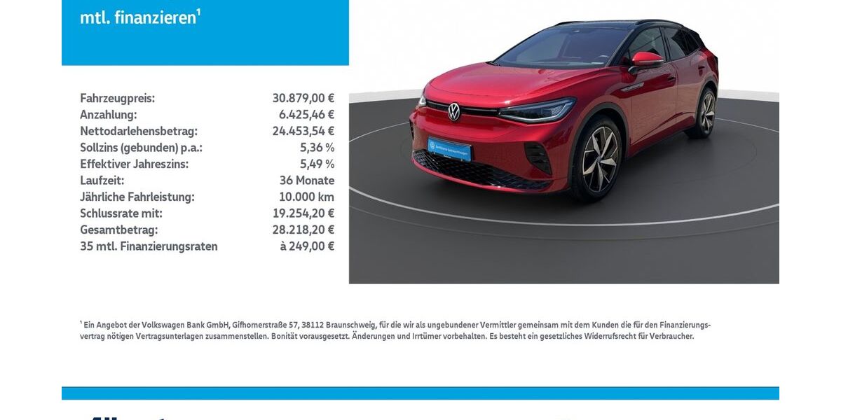 VW ID.4 61.706 km 30.879 &euro; Mühlhausen/Thüringen 99974