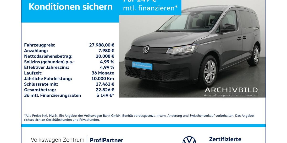VW Caddy 15.155 km 27.988 &euro; Leverkusen 51379