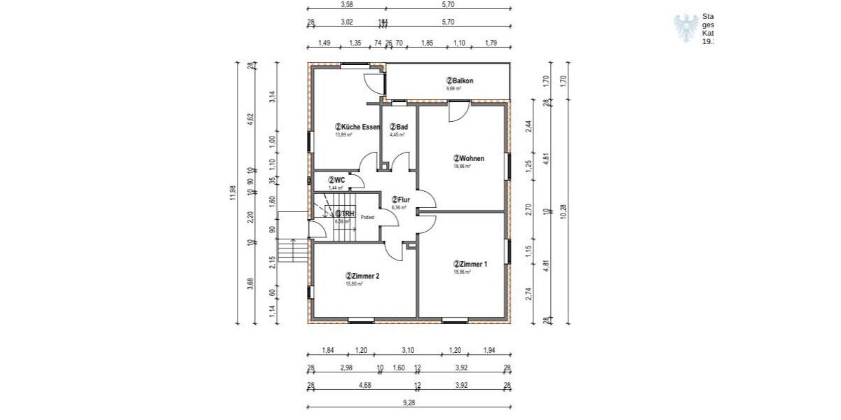 Etagenwohnung Esslingen am Neckar Brühl - 3 Zimmer, 78 m&sup2;, 275.000&euro; | Angebot:25436259