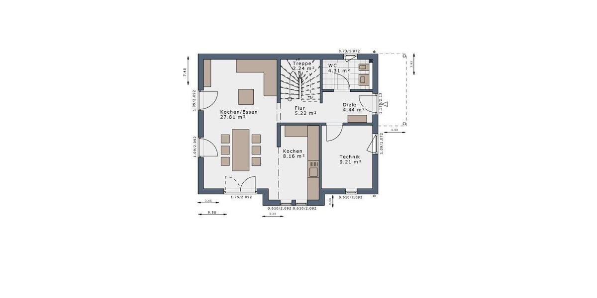 Einfamilienhaus Münster Münster-Ost - 4 Zimmer, 120 m&sup2;, 1.800&euro; | Angebot:26664402