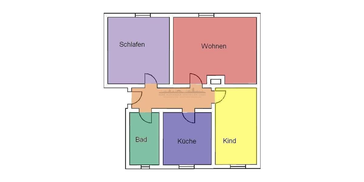 Erdgeschoßwohnung Dessau-Roßlau Dessau - 3 Zimmer, 64 m&sup2;, 400&euro; | Angebot:23616343