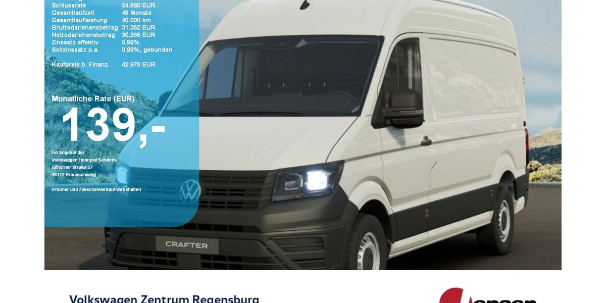 VW Crafter 1.666 km 42.970 &euro; Regensburg 93053