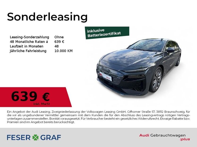Audi A6 e-tron 4.167 km 71.990 € Dessau-Roßlau 06844