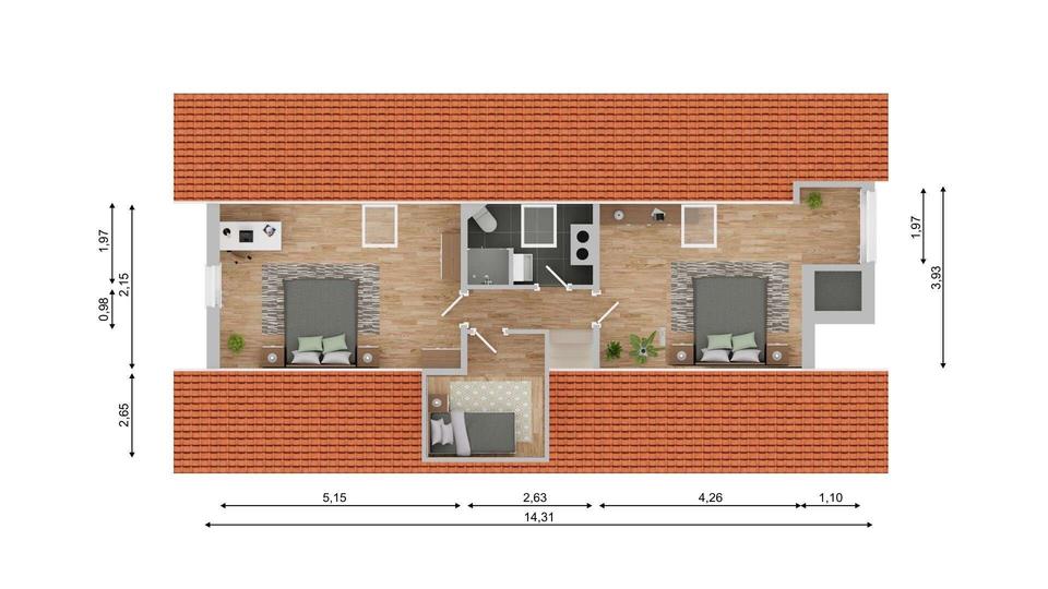 Maisonettenwohnung Westerrönfeld - 6 Zimmer, 149 m&sup2;, 625&euro; | Angebot:22072206